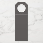 Schwarz-weiß-Toile-Blumen-Geschenk Flaschenanhänger (Rückseite)