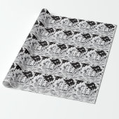 Schwarz-Weiß-Tokio Geschenkpapier (Ungerollt)