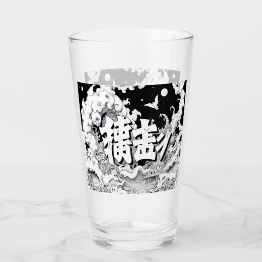 Schwarz-Weiß-Tokio Glas (Vorderseite)