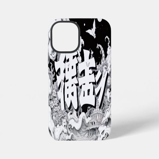 Schwarz-Weiß-Tokio iPhone Hülle (Rückseite)