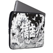 Schwarz-Weiß-Tokio Laptopschutzhülle (Vorne Rechts)