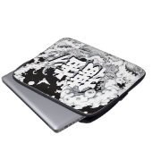 Schwarz-Weiß-Tokio Laptopschutzhülle (Vorne Knopf)