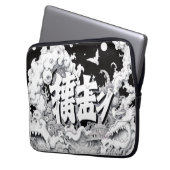 Schwarz-Weiß-Tokio Laptopschutzhülle (Vorderseite Links)