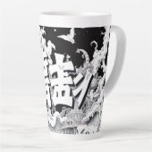Schwarz-Weiß-Tokio Milchtasse (Rechte Ecke)