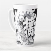Schwarz-Weiß-Tokio Milchtasse (Linke Ecke)