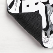 Schwarz-Weiß-Tokio Mousepad (Ecke)