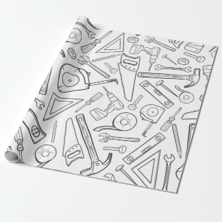 Schwarz-Weiß-Tools Geschenkpapier
