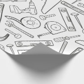 Schwarz-Weiß-Tools Geschenkpapier (Ecke)