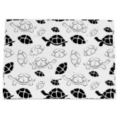 Schwarz-Weiß-Tortoise Große Geschenktüte (Vorderseite)