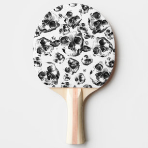 Schwarz-Weiß-Totenköpfe Skelett-Totenkopf-Art Must Tischtennis Schläger