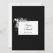 Schwarz-Weiß-Touch der Elegance Einladung (Rückseite)