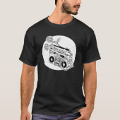 Schwarz-Weiß-Transvaal Daisy Boombox T-Shirt (Vorderseite)