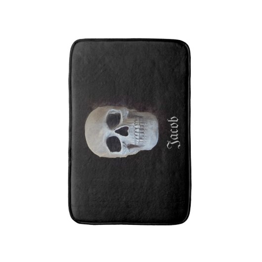 Schwarz-Weiß-trendige Gotik-Design Badematte (Vorderseite Vertikal)