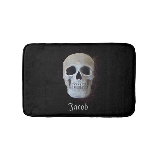 Schwarz-Weiß-trendige Gotik-Design Badematte (Vorderseite)