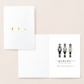 Schwarz & Weiß Trendy Abstrakt Nutcracker Weihnach Folienkarte (Anzeige)