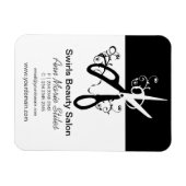 Schwarz-weiß Trendy Beauty Salon Magnet (Horizontal)