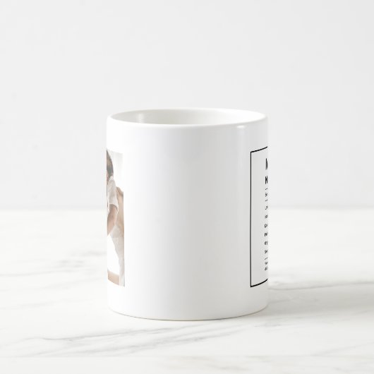 Schwarz-Weiß-Trendy-Foto Mama Ernährung Fakten Kaffeetasse (Mittel)
