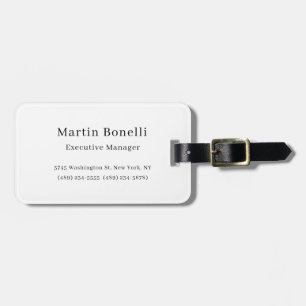 Schwarz & Weiß trendy minimalist schlicht einfach Gepäckanhänger