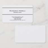 Schwarz & Weiß Trendy Schlicht Stylish einfach Visitenkarte (Vorne/Hinten)