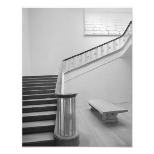 Schwarz-weiß-Treppen-Fotoabzug Fotodruck