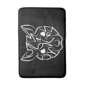 Schwarz-Weiß-Tribal Badematte (Vorderseite Vertikal)