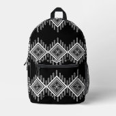 Schwarz-Weiß-Tribal Bedruckter Rucksack (Vorderseite)