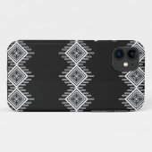 Schwarz-Weiß-Tribal Case-Mate iPhone Hülle (Rückseite (Horizontal))