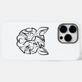 Schwarz-Weiß-Tribal Case-Mate iPhone Hülle (Rückseite (Horizontal))
