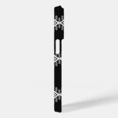 Schwarz-Weiß-Tribal Case-Mate iPhone Hülle (Rückseite / Rechts)