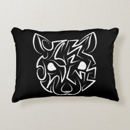Schwarz-Weiß-Tribal Dekokissen