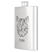 Schwarz-Weiß-Tribal Flachmann (Links)