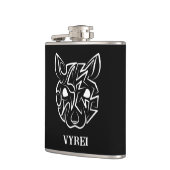 Schwarz-Weiß-Tribal Flachmann (Links)