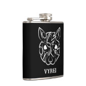 Schwarz-Weiß-Tribal Flachmann (Rechts)