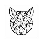 Schwarz-Weiß-Tribal Gummistempel (Prägung)