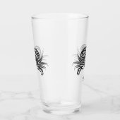 Schwarz-Weiß-Tribal-Krabbe Glas (Rechts)