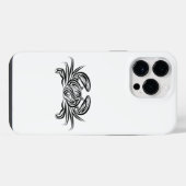 Schwarz-Weiß-Tribal-Krabbe iPhone Hülle (Rückseite (Horizontal))
