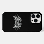 Schwarz-Weiß-Tribal-Krabbe iPhone Hülle (Rückseite (Horizontal))