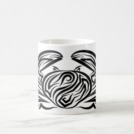 Schwarz-Weiß-Tribal-Krabbe Kaffeetasse