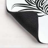 Schwarz-Weiß-Tribal-Krabbe Mousepad (Ecke)