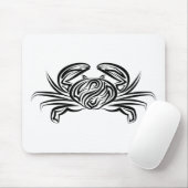 Schwarz-Weiß-Tribal-Krabbe Mousepad (Mit Mouse)
