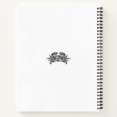 Schwarz-Weiß-Tribal-Krabbe Notizblock (Rückseite)