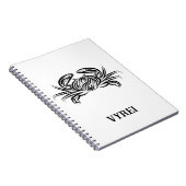 Schwarz-Weiß-Tribal-Krabbe Notizblock (Rechte Seite)