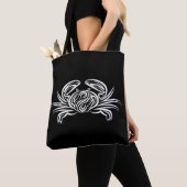 Schwarz-Weiß-Tribal-Krabbe Tasche (Von Nahem)