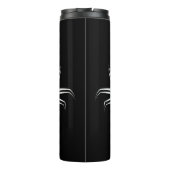 Schwarz-Weiß-Tribal-Krabbe Thermosbecher (Rückseite)