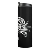 Schwarz-Weiß-Tribal-Krabbe Thermosbecher (Nach rechts gedreht)