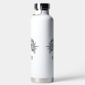 Schwarz-Weiß-Tribal-Krabbe Trinkflasche (Rechts)