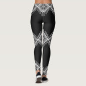 Schwarz-Weiß-Tribal Leggings (Rückseite)