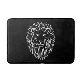 Schwarz-Weiß-Tribal-Lion Badematte