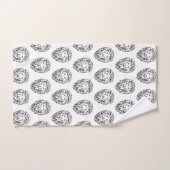 Schwarz-Weiß-Tribal-Lion Badhandtuch Set (Handtuch)