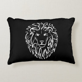 Schwarz-Weiß-Tribal-Lion Dekokissen